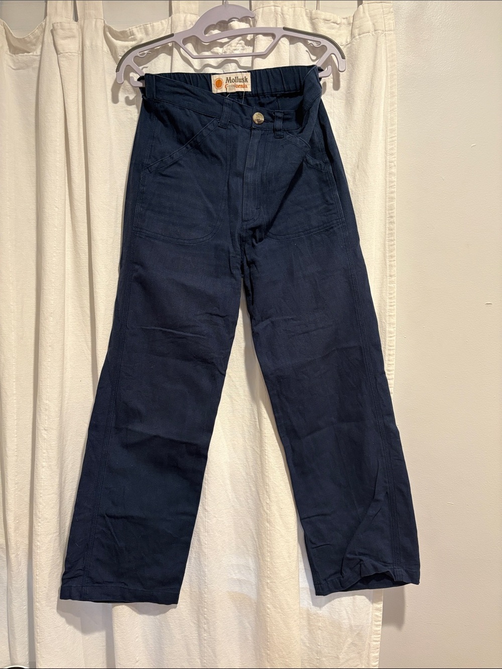 Mollusk California Striped Painter Pants Women’s Blue Size XS Everyday